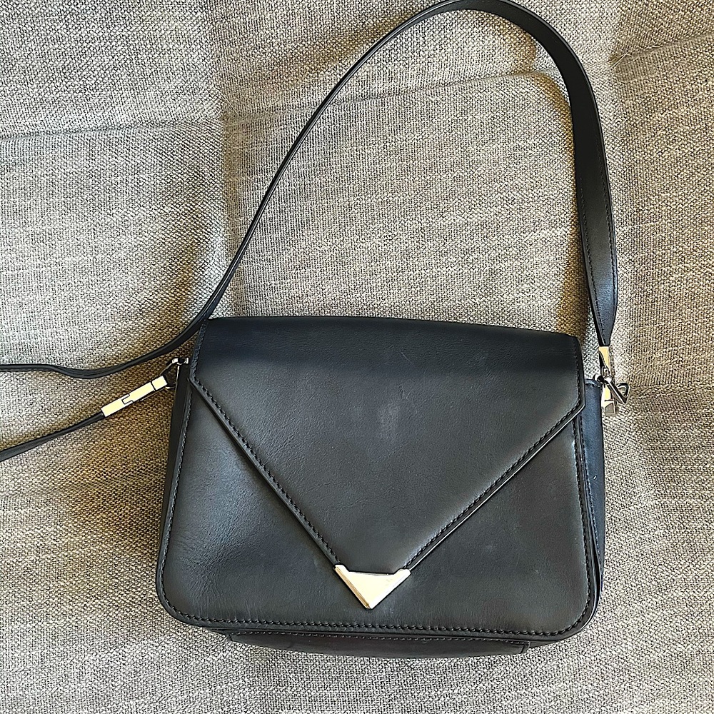 Alexander Wang black and chrome cross body bag